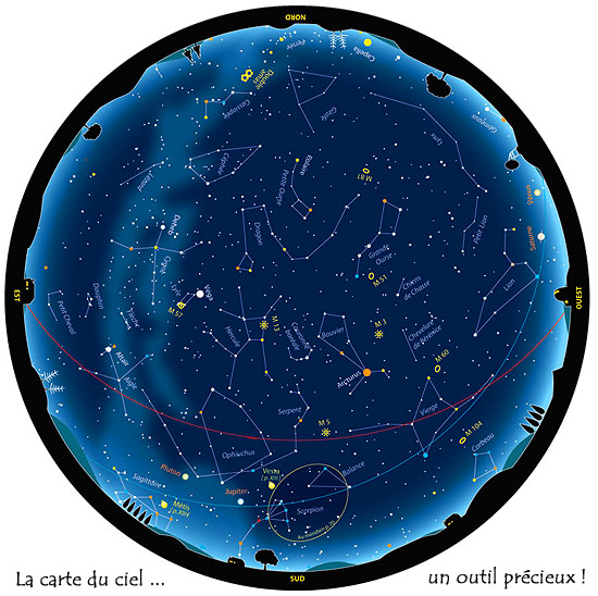 carte du ciel interactive - Image